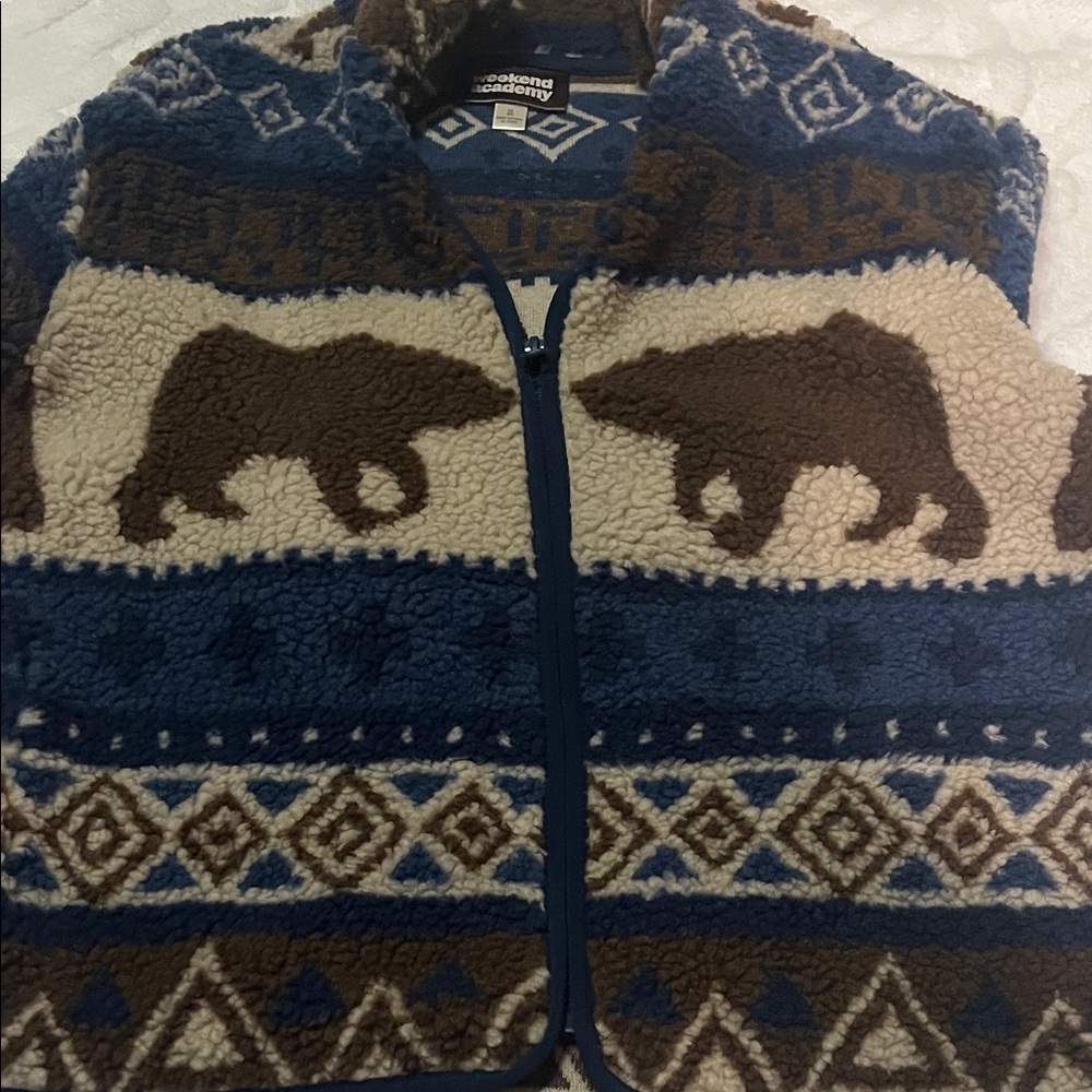 KIDS 🧒 Cozy Bear Patterned Kids Jacket
